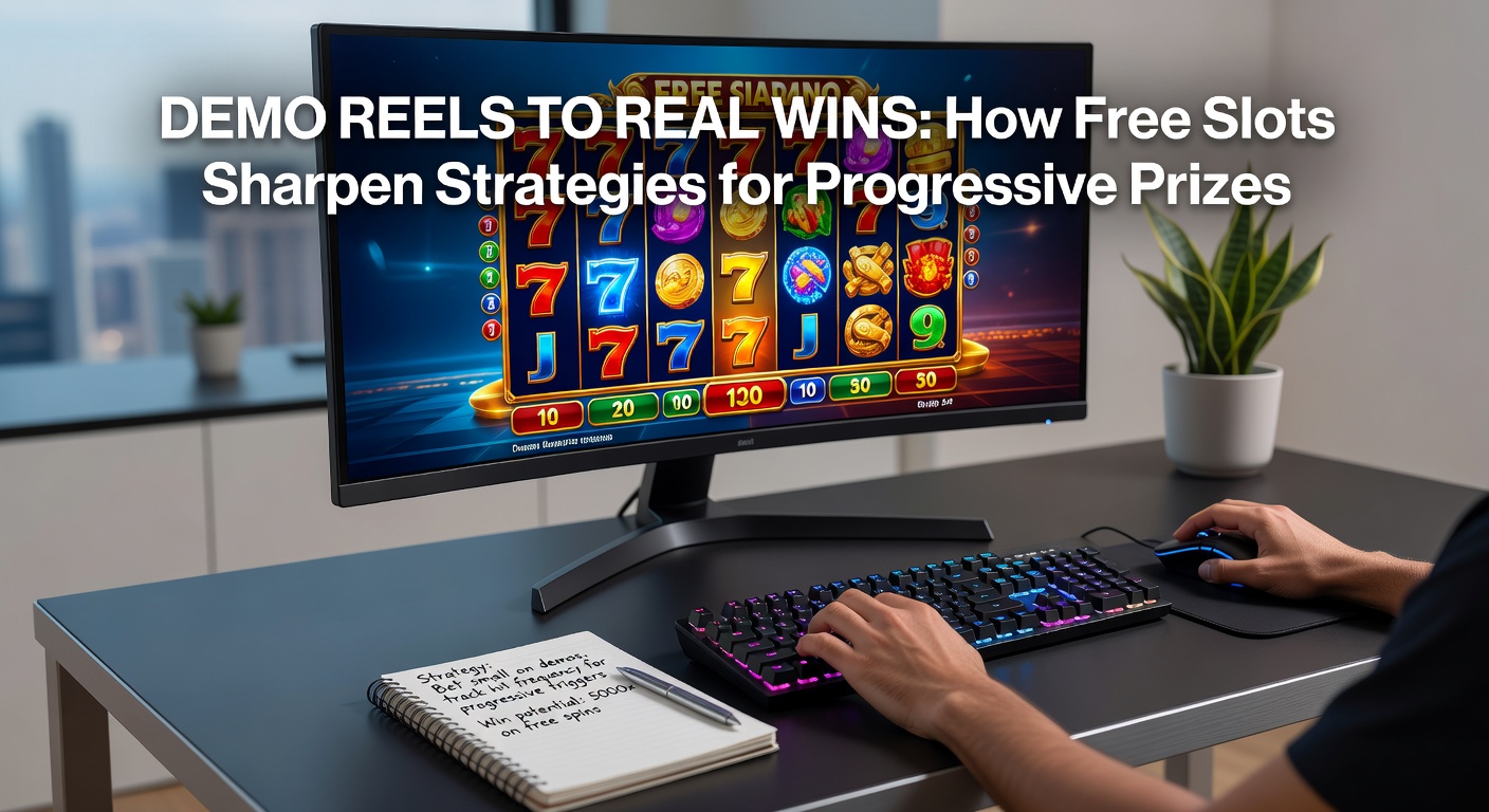 Vibrant demo slot interface showing spinning reels with progressive jackpot meter climbing in the background