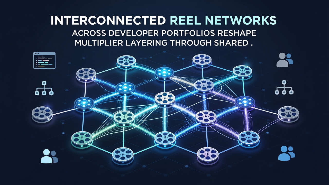Mobile device displaying layered multipliers created by interconnected symbol clusters from multiple game developers