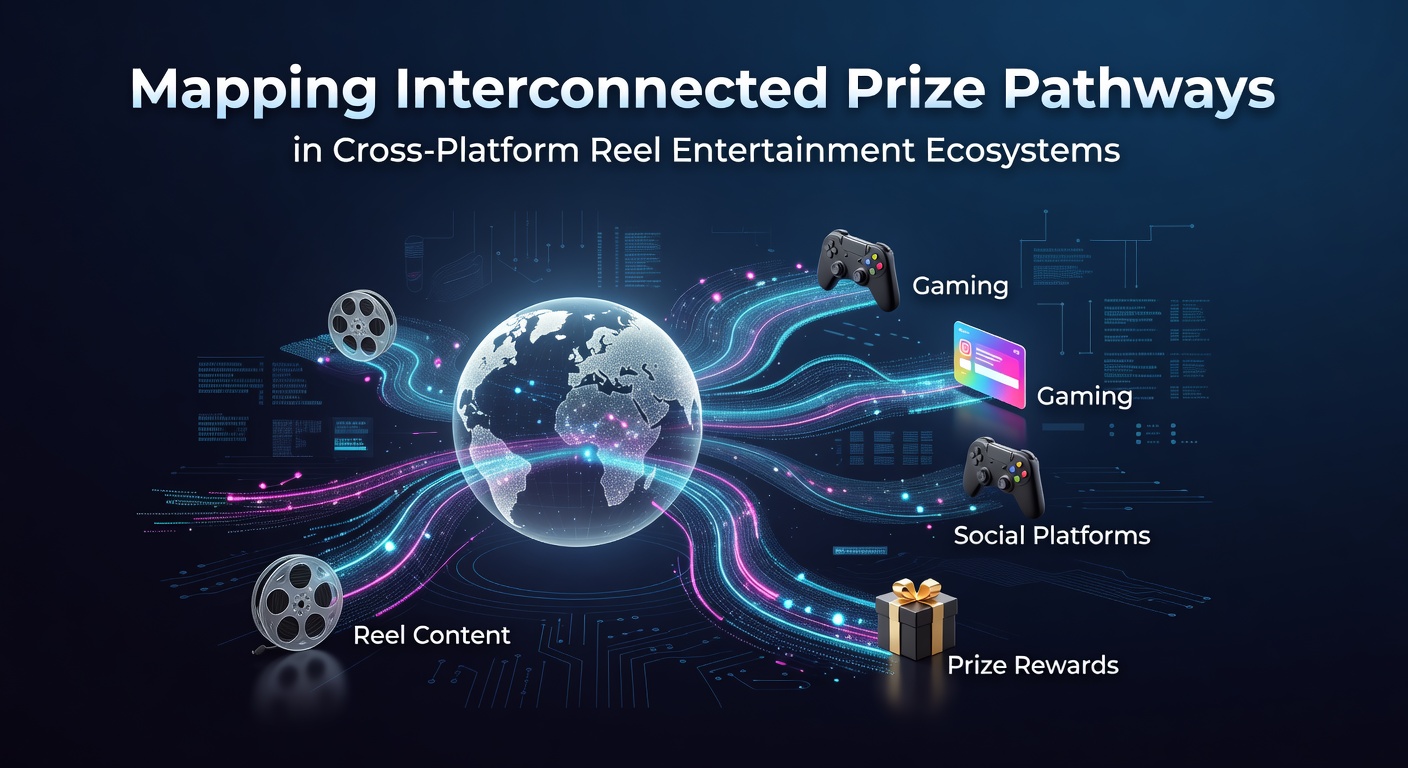 Diagram showing interconnected prize pathways across mobile, desktop, and console reel platforms
