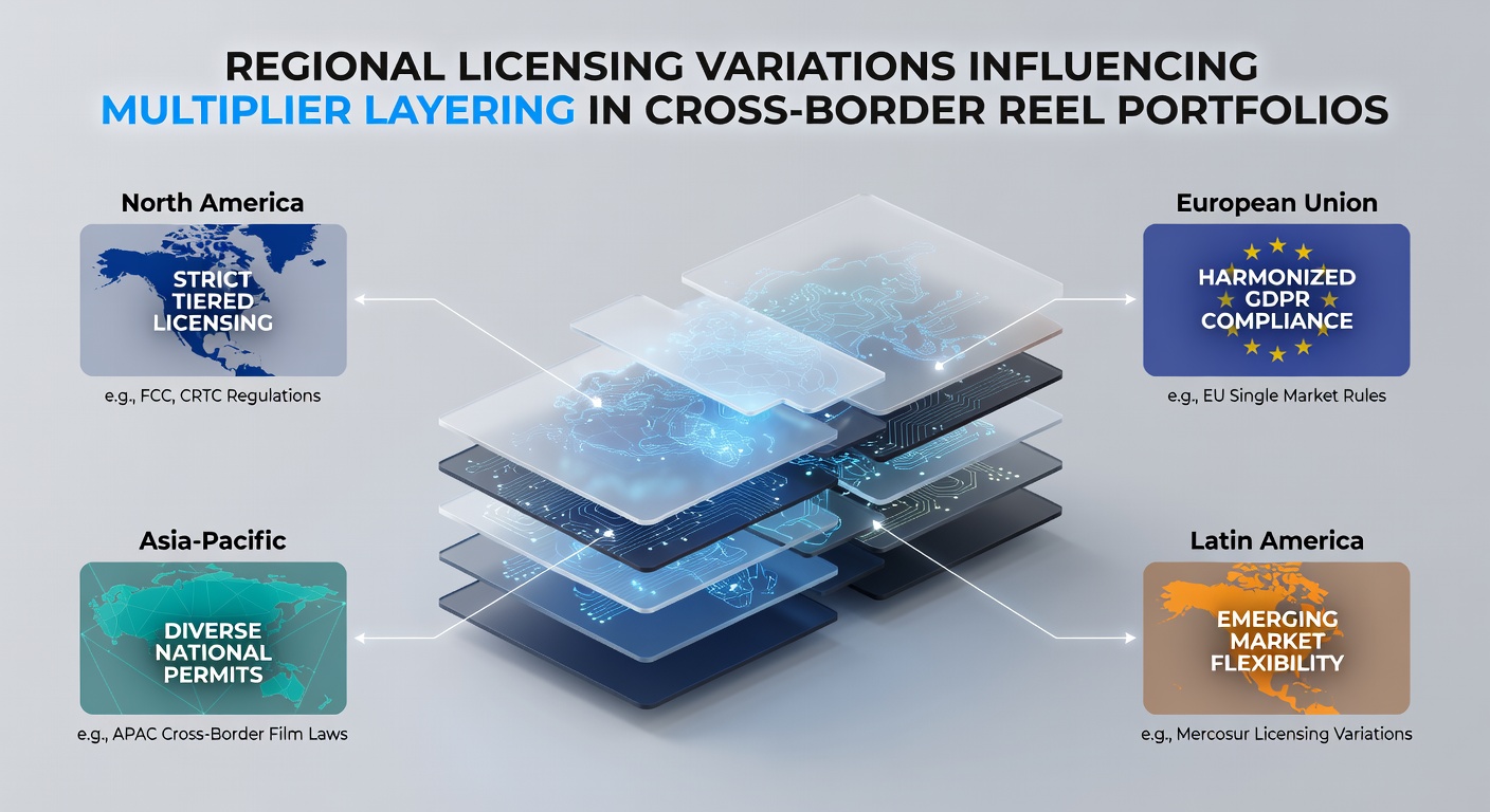 Cross-border reel portfolio configurations highlighting multiplier adjustments by region