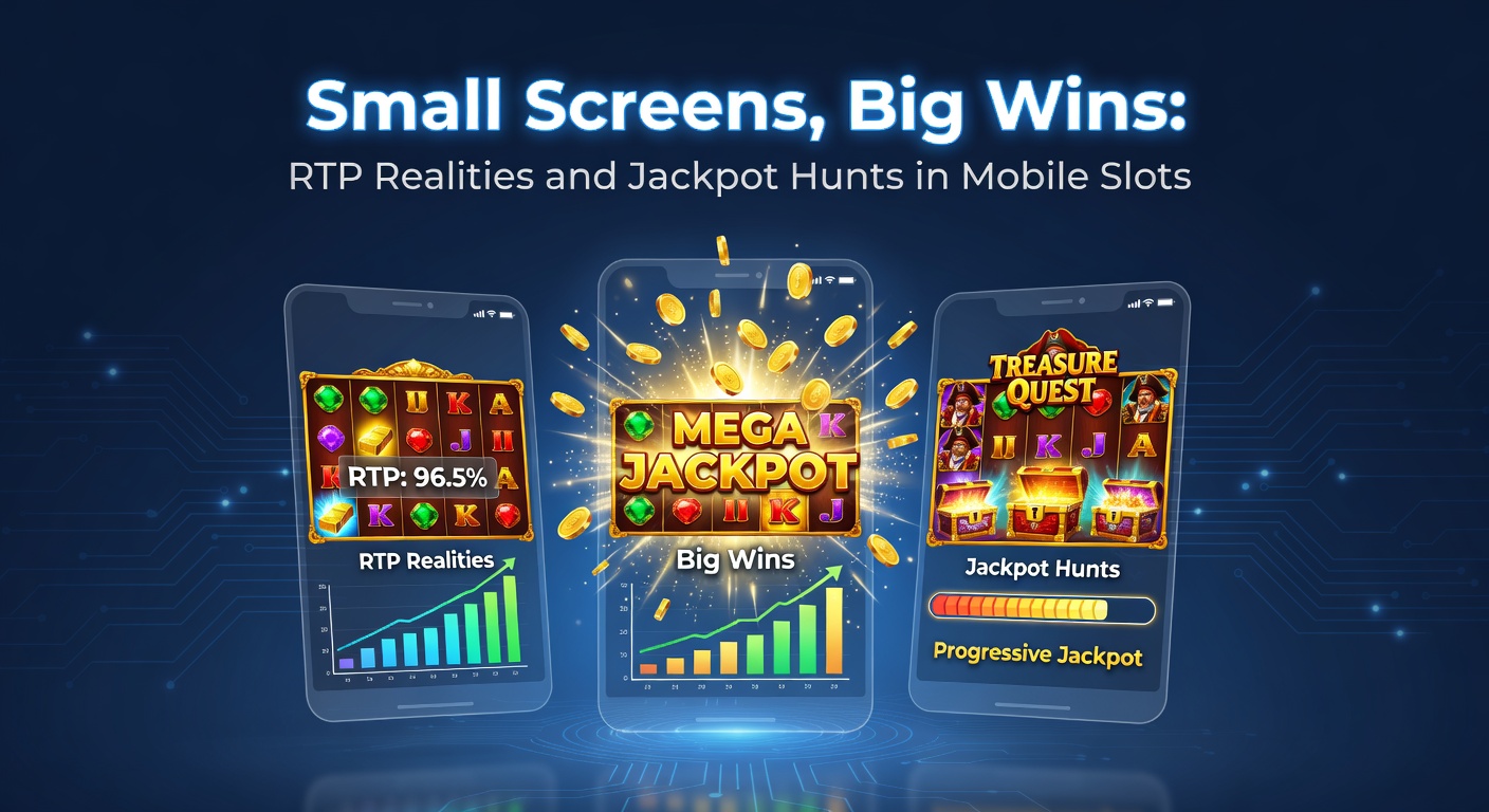 A vibrant mobile slot game interface on a smartphone screen, showing spinning reels and jackpot counters glowing brightly against a dark background